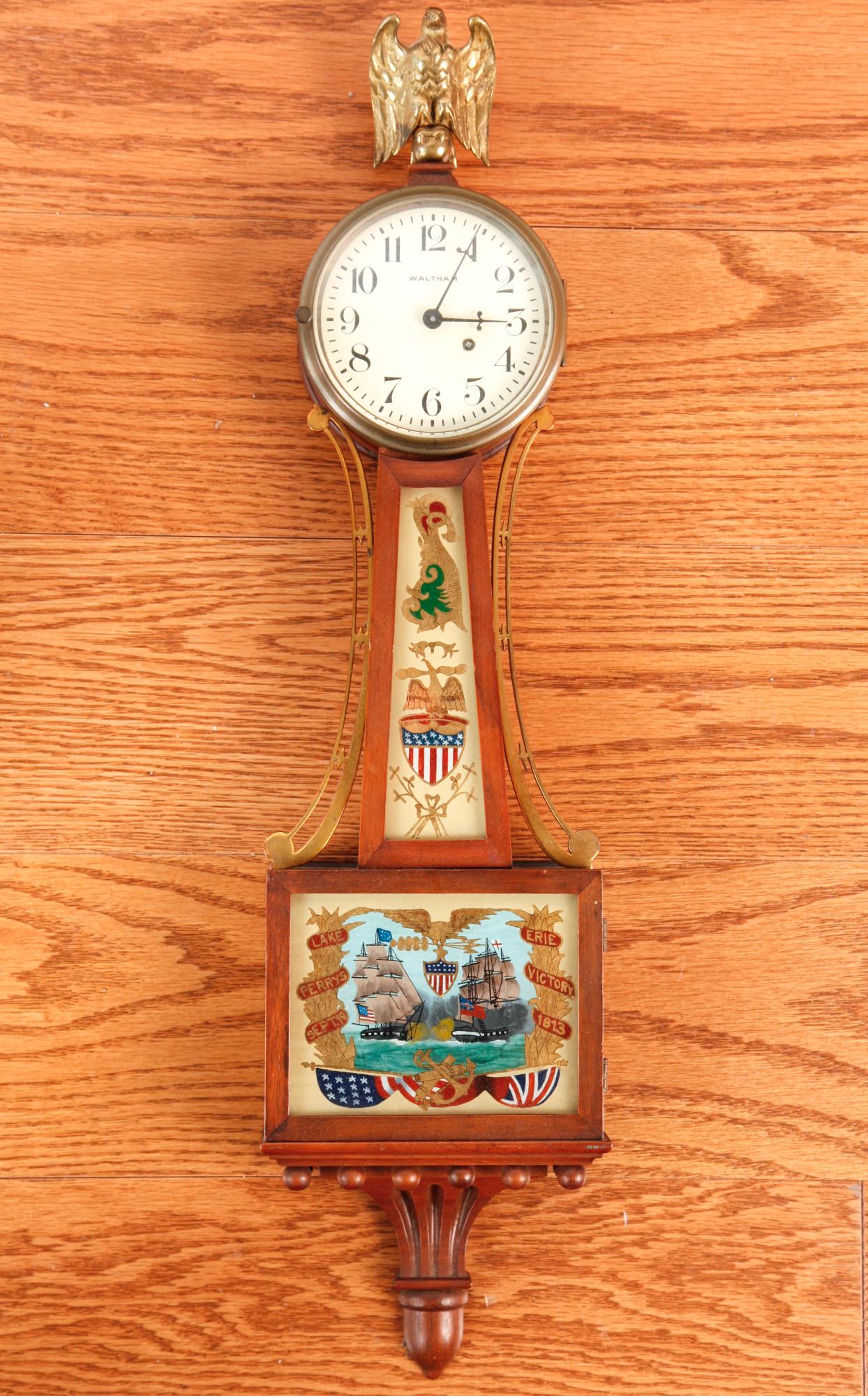 MINIATURE WALTHAM BANJO CLOCK (1 of 9)
