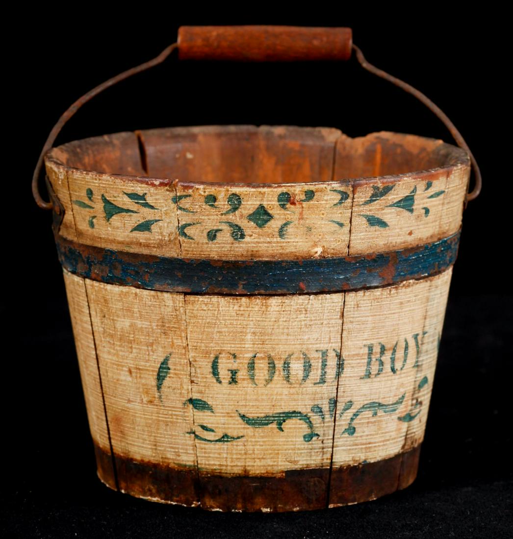 "GOOD BOY" STAVED BLUEBERRY BUCKET (1 of 9)