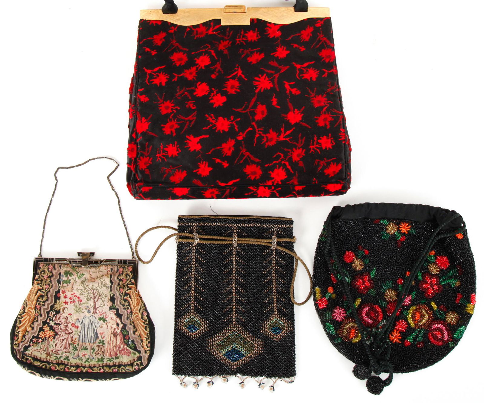 (4) BEADED, STERLING and TEXTURED PURSES (1 of 19)