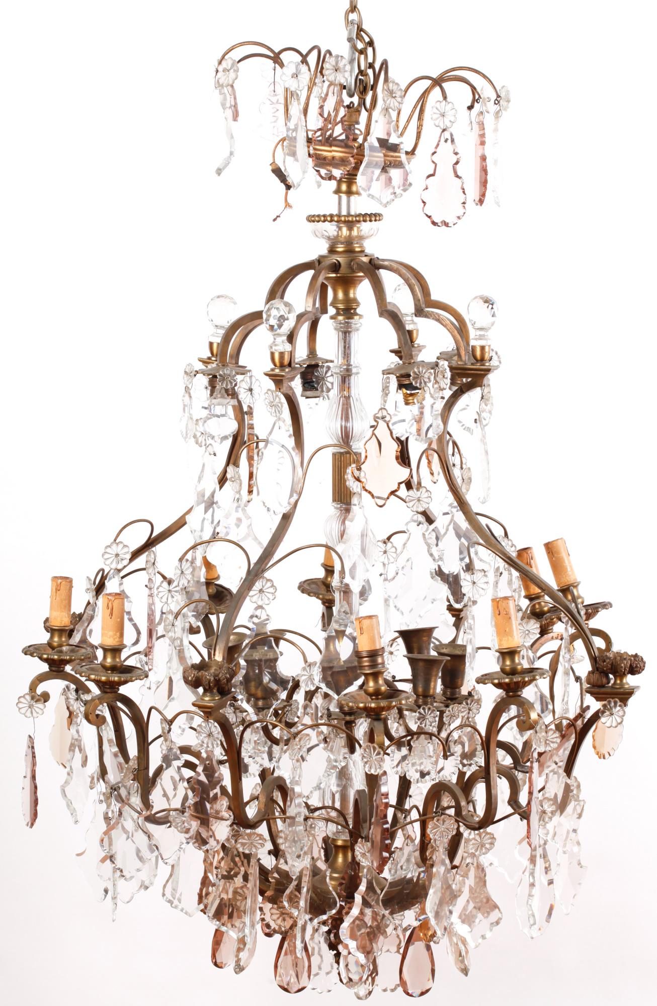 FRENCH BRASS and CRYSTAL CHANDELIER: Nestle quality