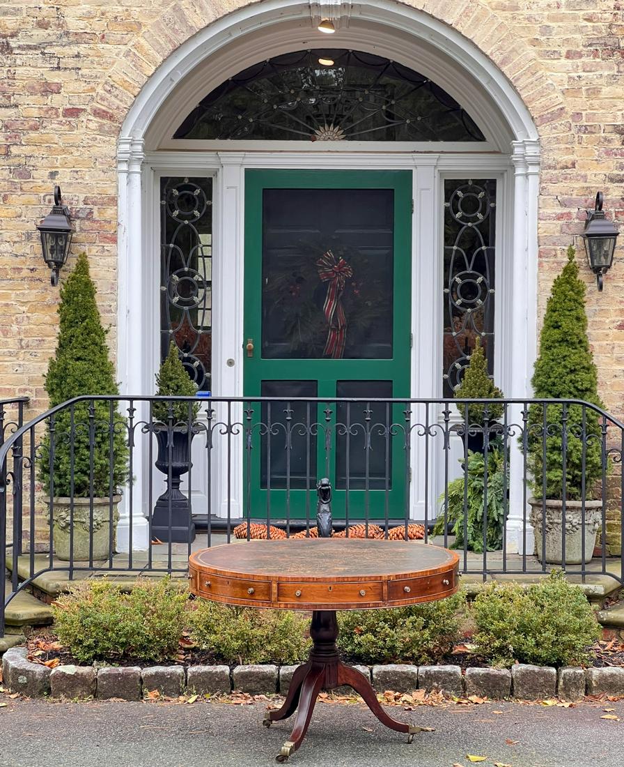 (19th c) ENGLISH REGENCY MAHOGANY  "RENT TABLE" (1 of 20)