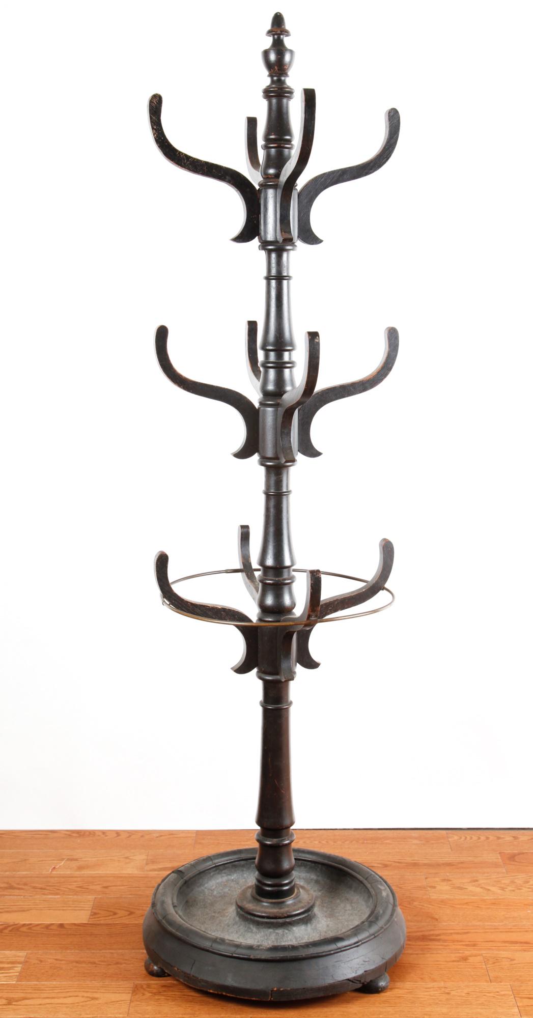 Victorian Hall Tree & Umbrella Stand Auction