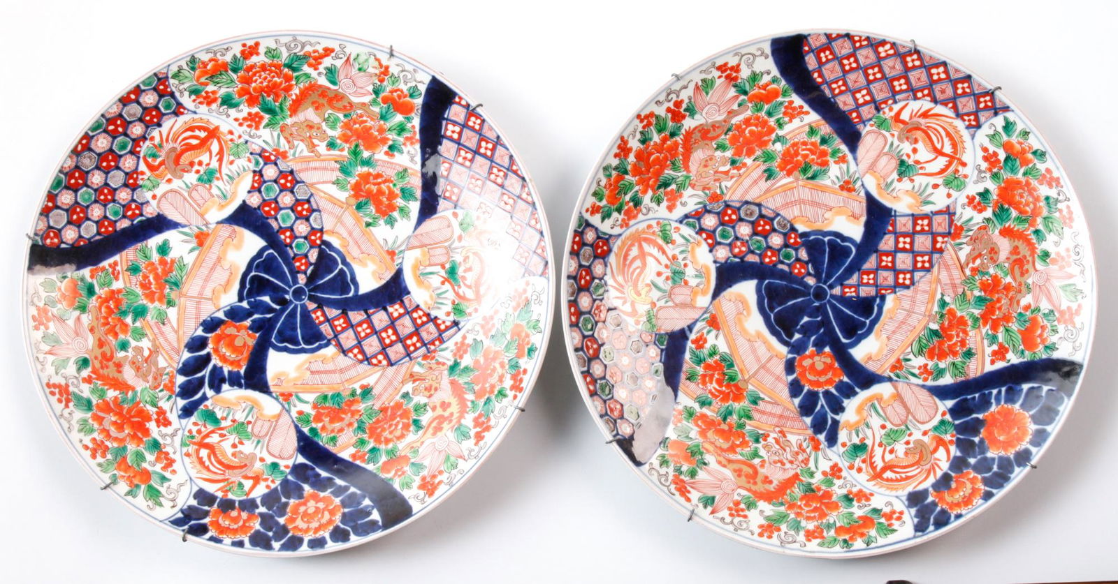 MATCHING PAIR OF (19th c) IMARI CHARGERS (1 of 12)