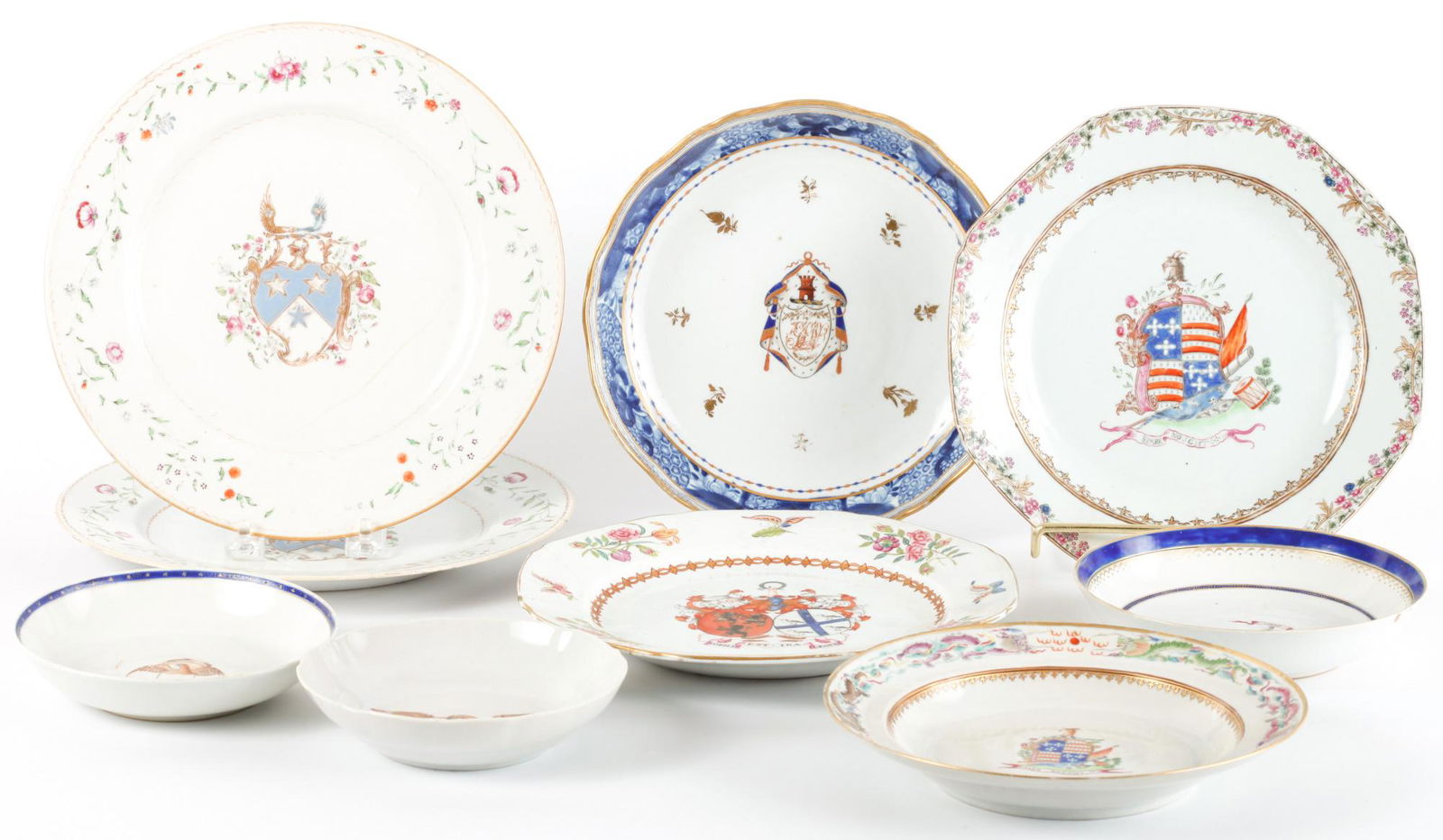 GROUPING of ARMORIAL CHINESE EXPORT PORCELAIN (1 of 19)