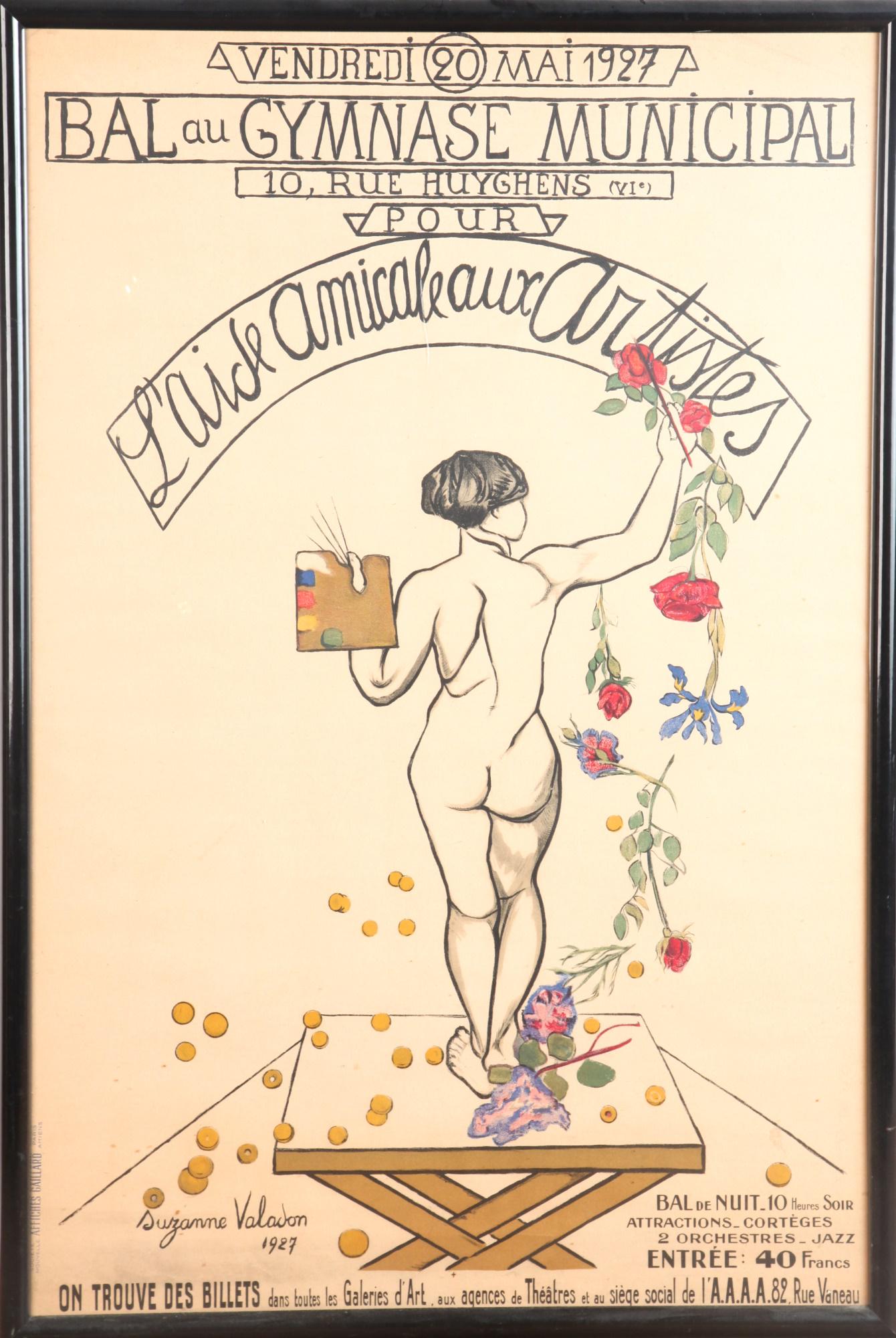 1927 FRENCH BROADSIDE by SUZANNE VALADON (1 of 5)