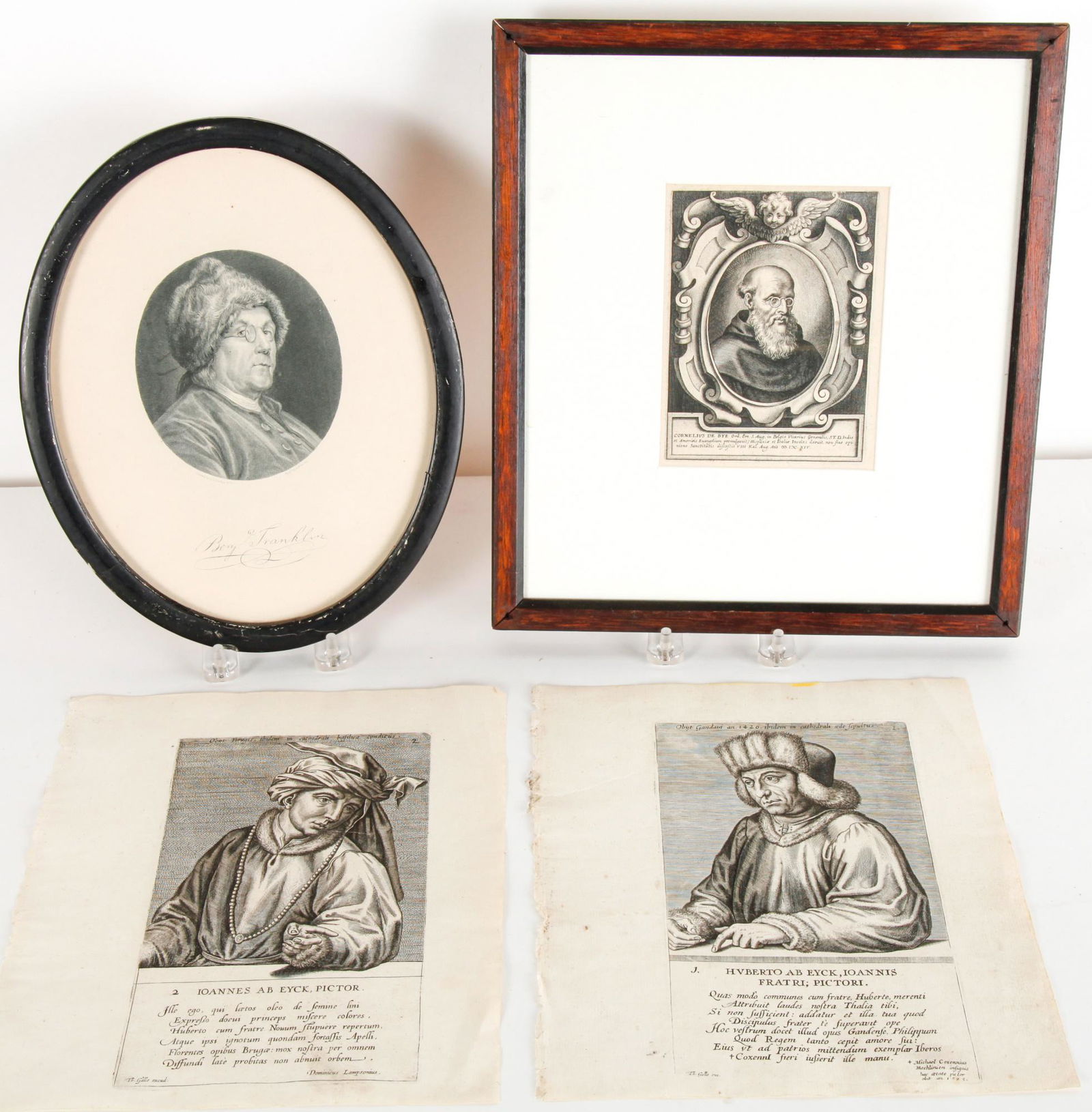 (18th c) PORTRAITS of JOANNES & HUBERTO AB EYCK (1 of 9)