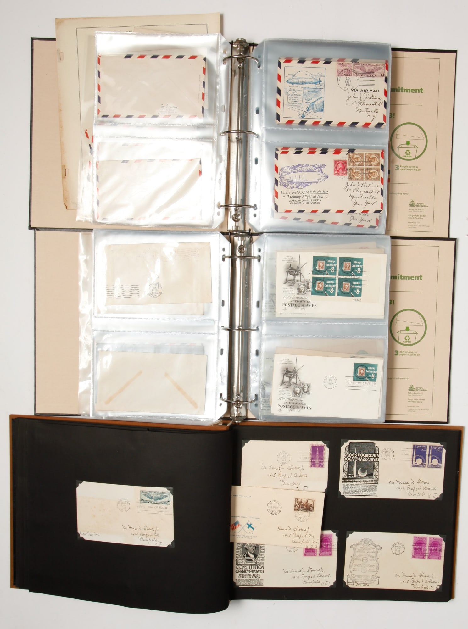 (3) BINDERS OF FIRST DAY STAMP COVERS 1920-1970s (1 of 20)