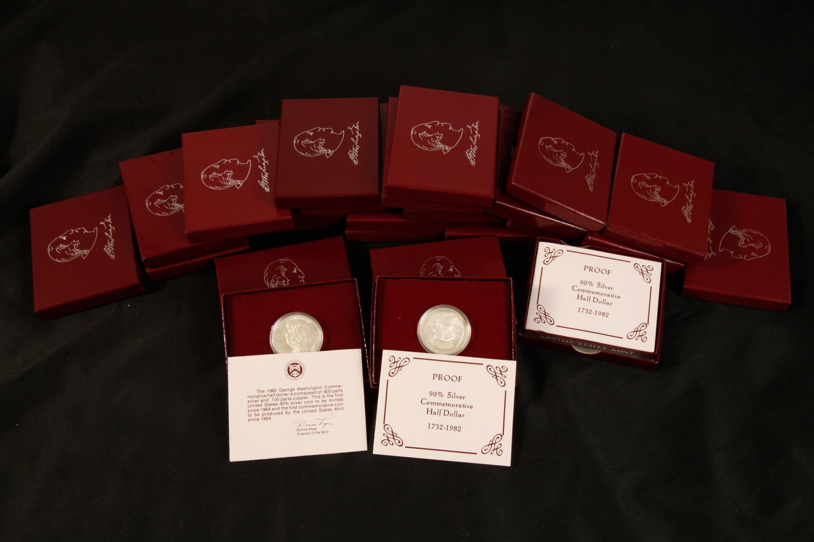 (25) COMMEMORATIVE PROOF HALF DOLLARS (1732-1982) (1 of 6)