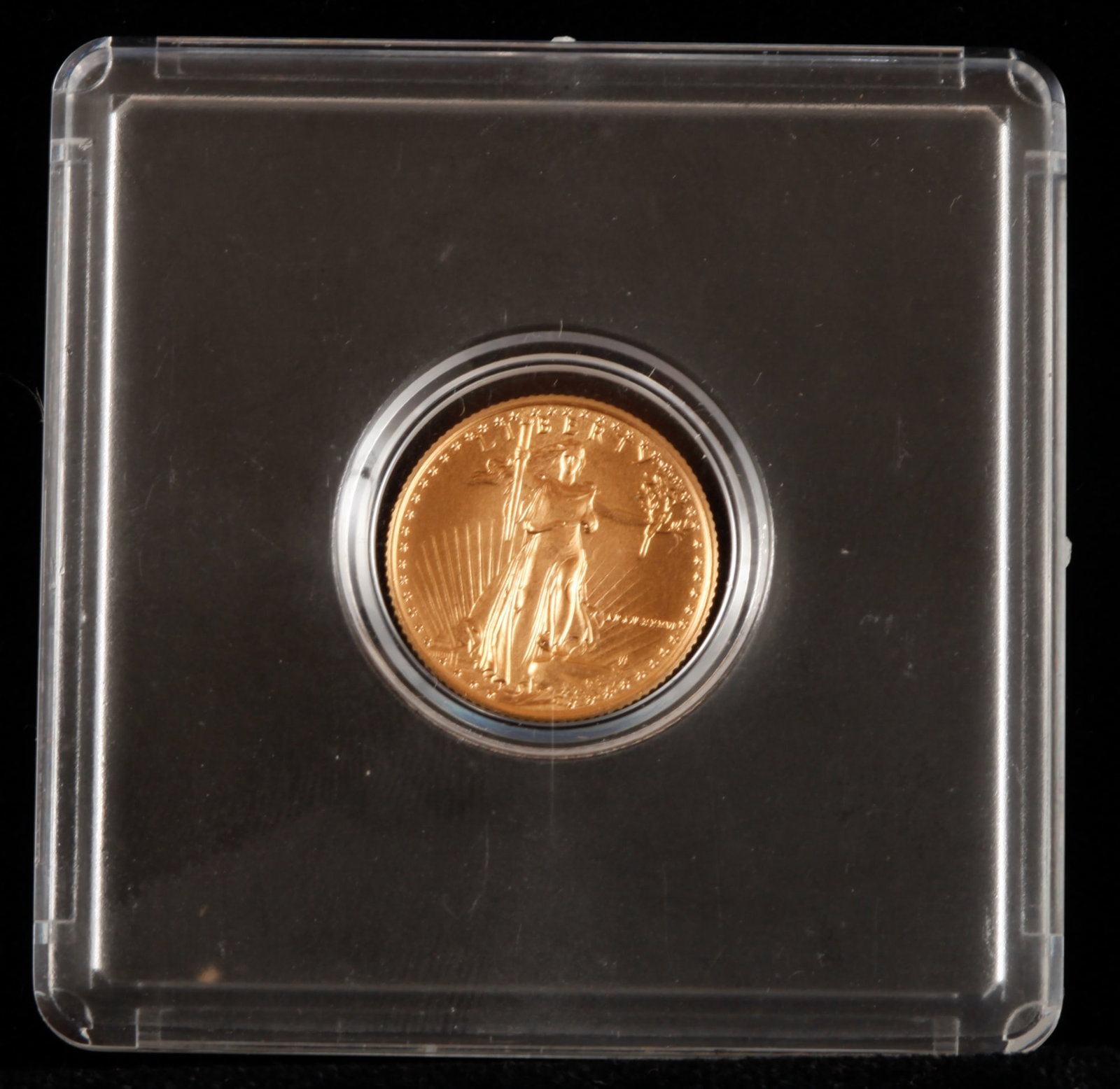 1986 AMERICAN EAGLE 1/10 OUNCE $5 GOLD PIECE: See photographs