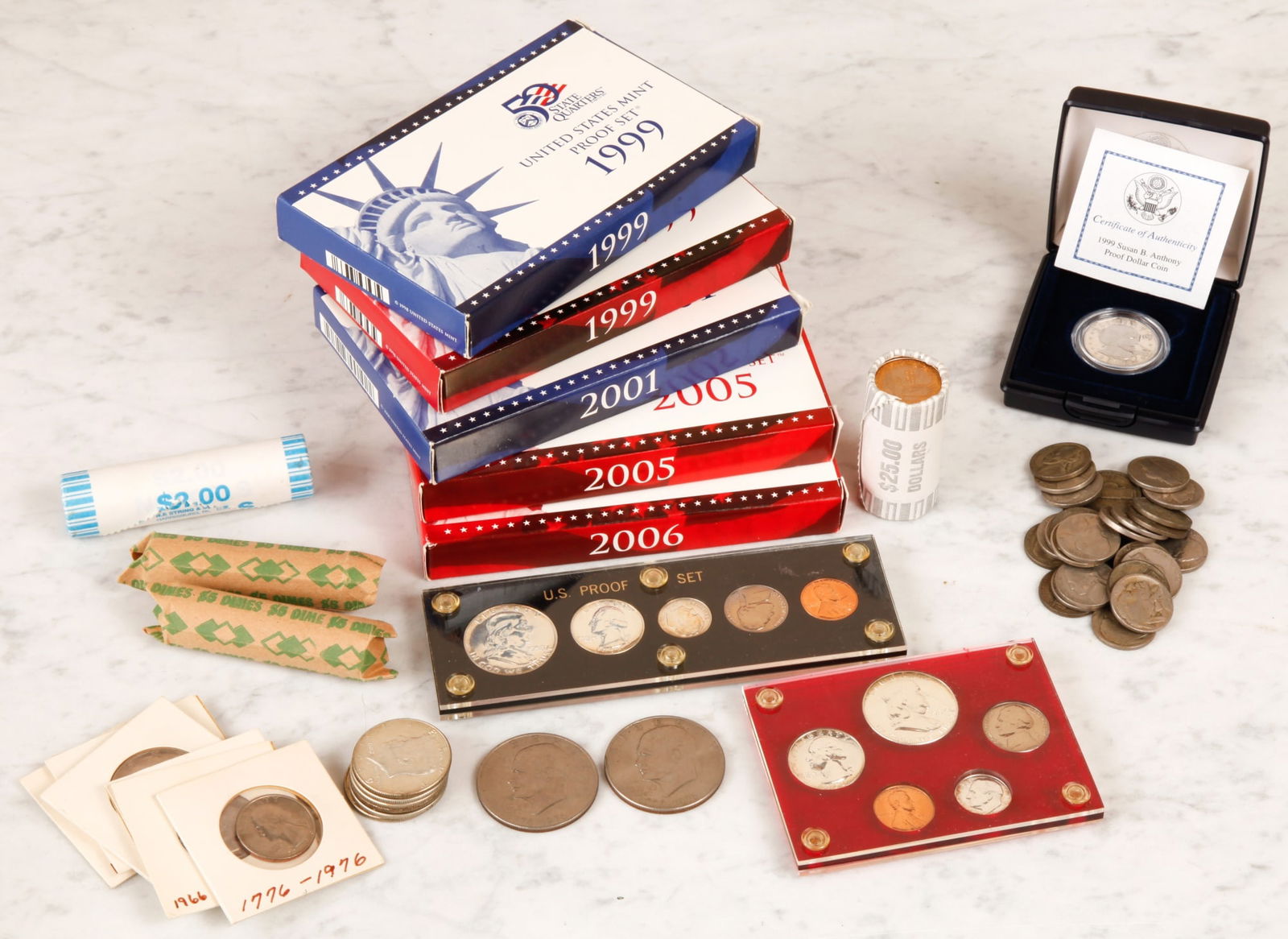 145SELECTION OF US PROOF SETS and other US COINS (1 of 6)