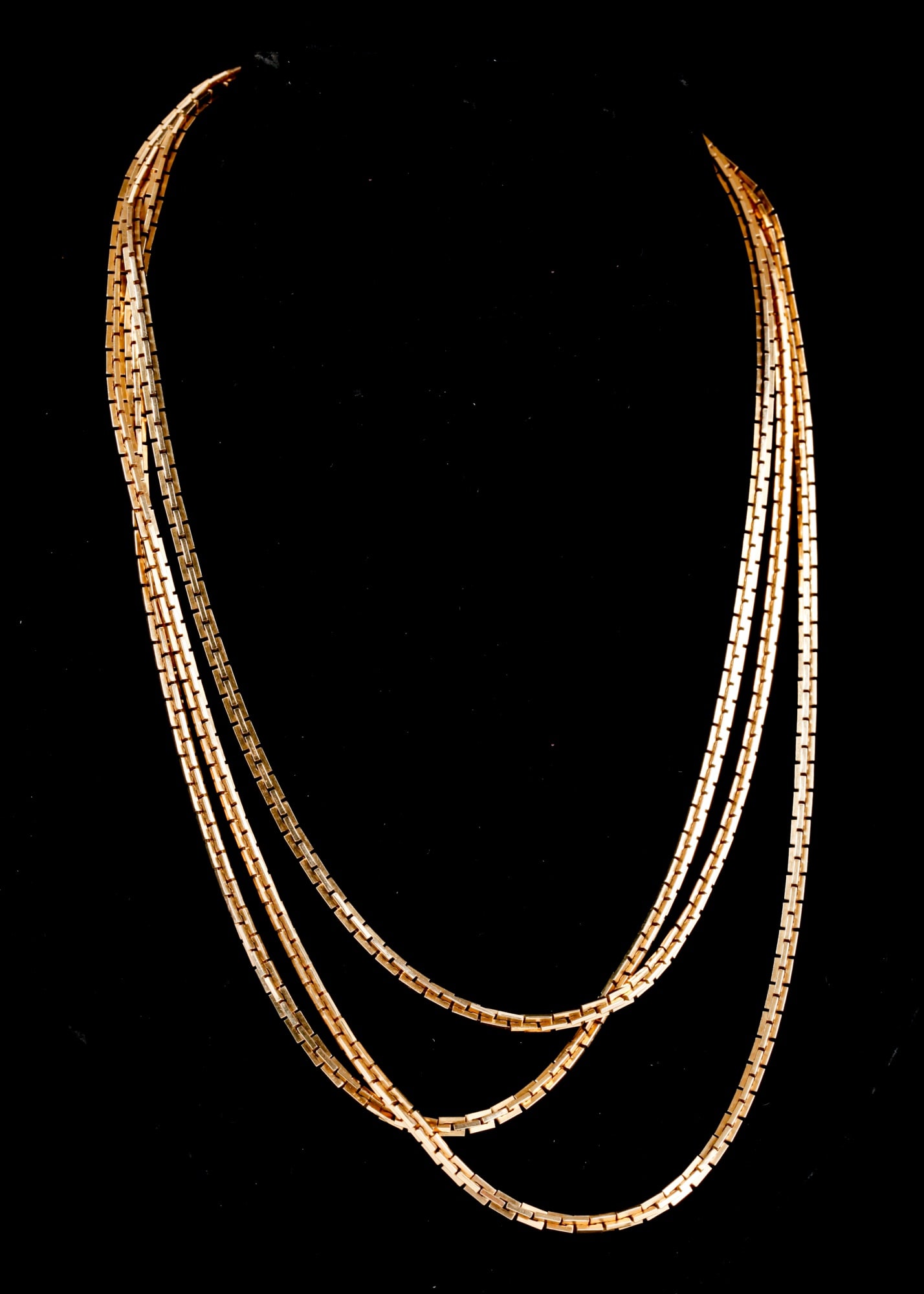 LONG 14K YELLOW GOLD SQUARE LINK NECKLACE (1 of 9)