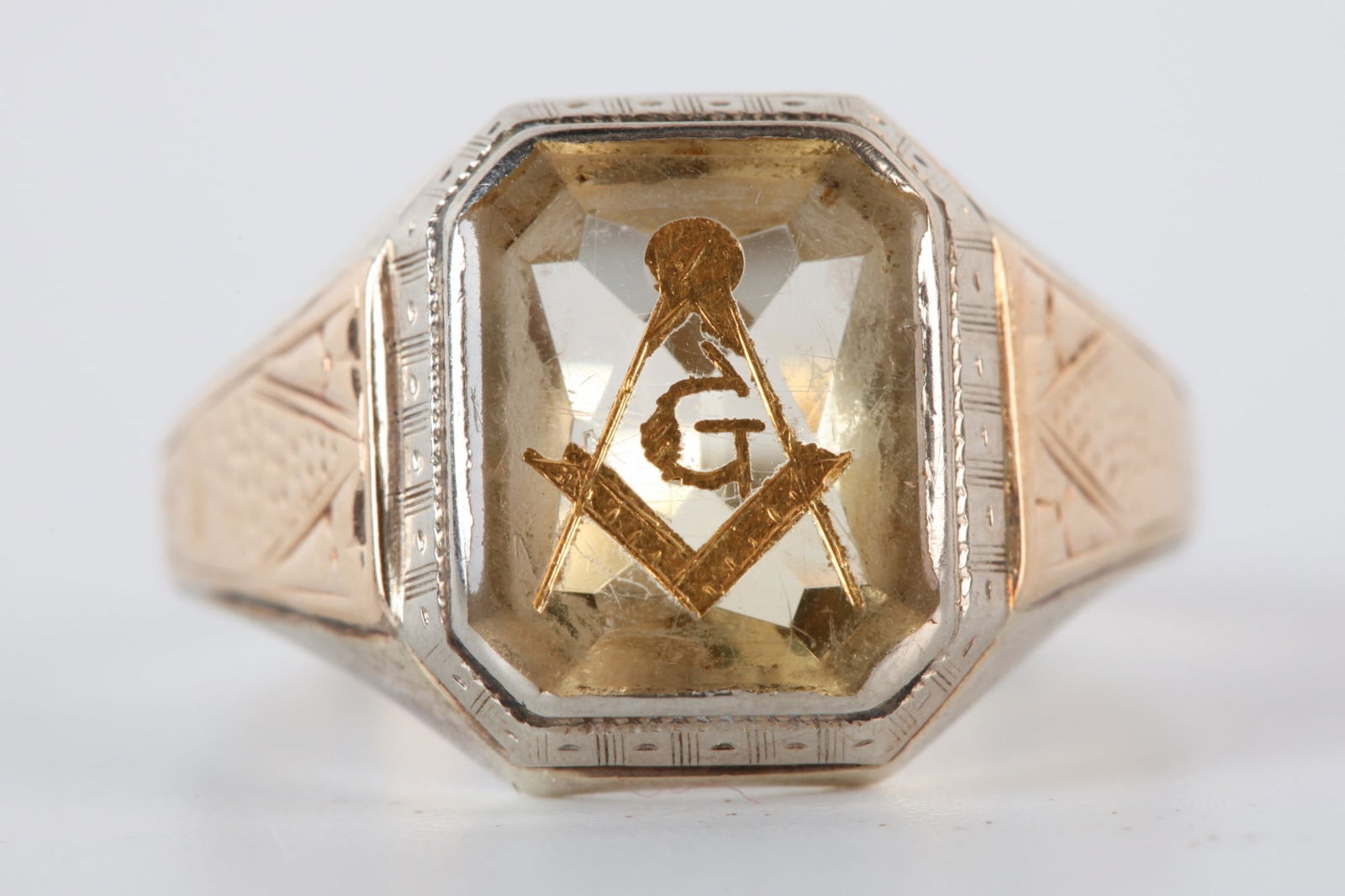 FRATERNAL MASONIC RING - 14K TESTED (1 of 9)