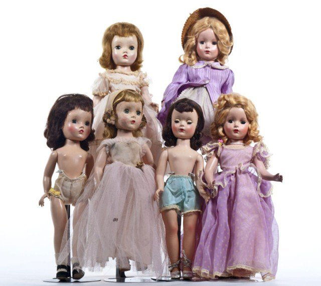 Six Doll lot Madame Alexander dolls - 5: -15"dolls - 1-14" doll - all as is, some with ballarina gowns