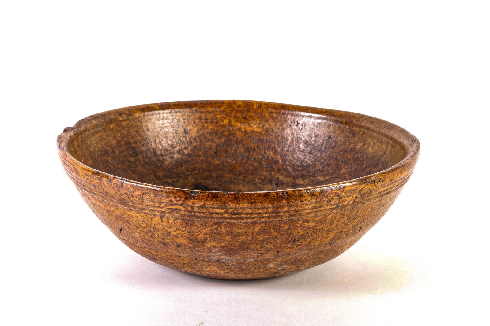 LARGE NATIVE AMERICAN BURL WOOD BOWL (1 of 13)