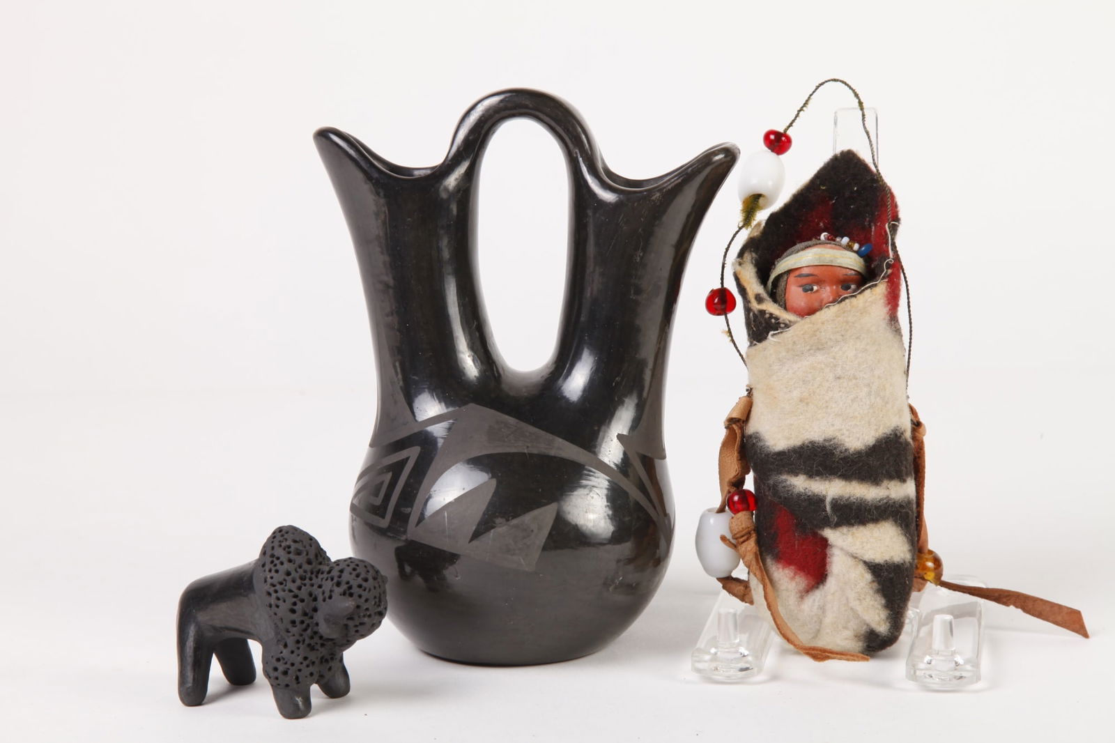 (3) NATIVE AMERICAN PIECES: A PUEBLO CERAMIC (1 of 18)