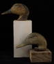 (2) EARLY BLACK DUCK DECOY HEADS