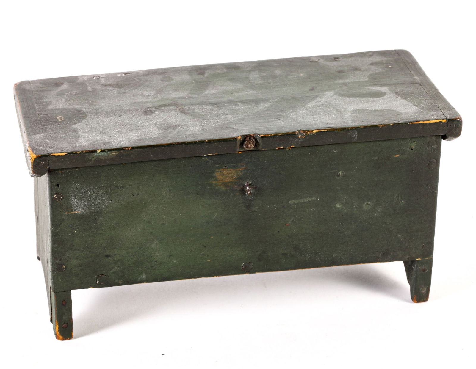 MINIATURE GREEN PAINTED BLANKET CHEST (1 of 11)