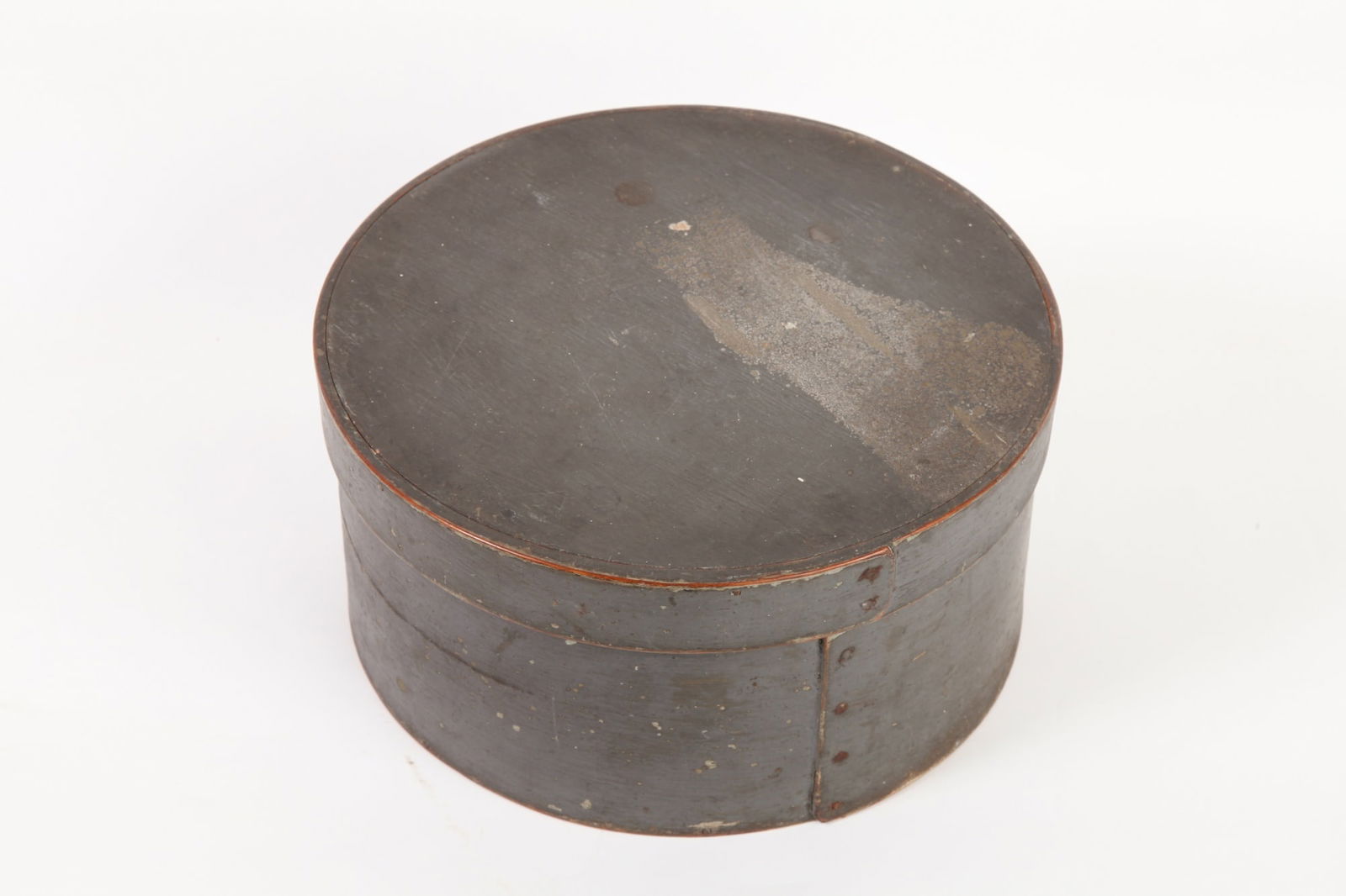 ROUND PANTRY BOX PAINTED GREEN (1 of 5)