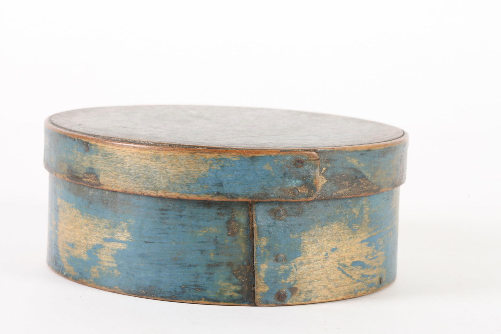 SMALL COVERED PANTRY BOX IN OLD GREEN PAINT (1 of 10)