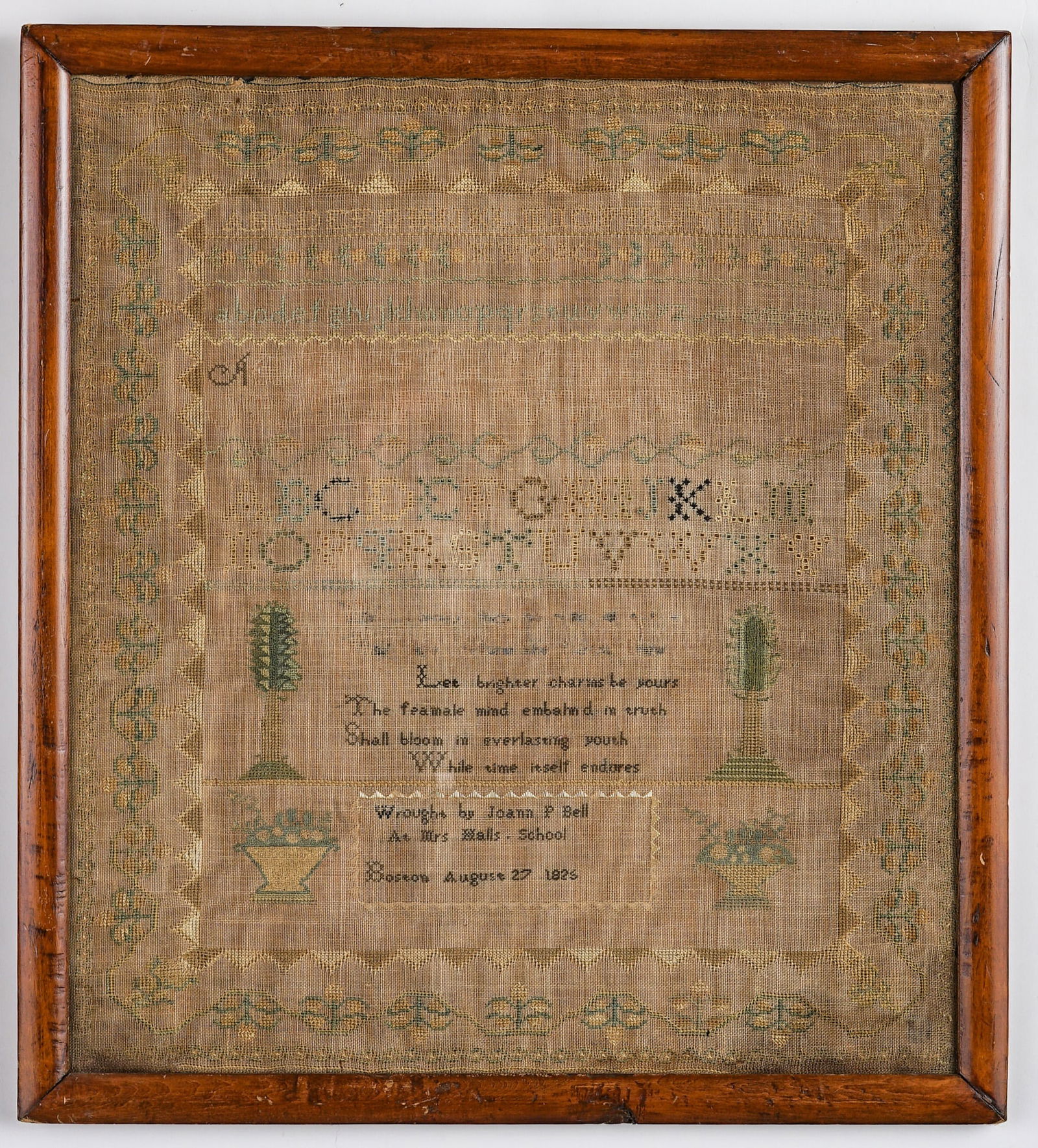 FRAMED NEEDLEWORK SAMPLER (1 of 8)