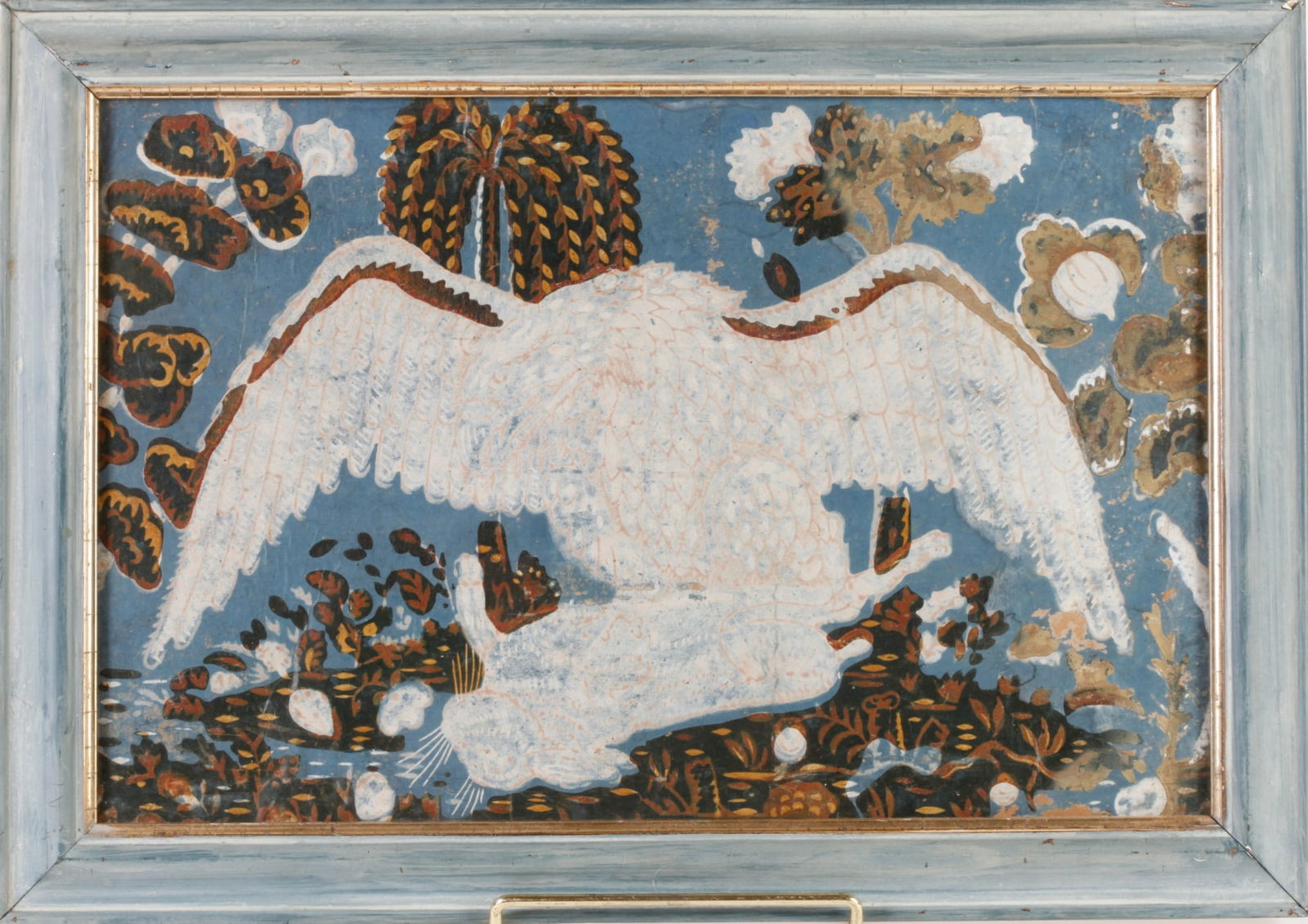 EARLY FRAMED WALLPAPER FRAGMENT (1 of 18)