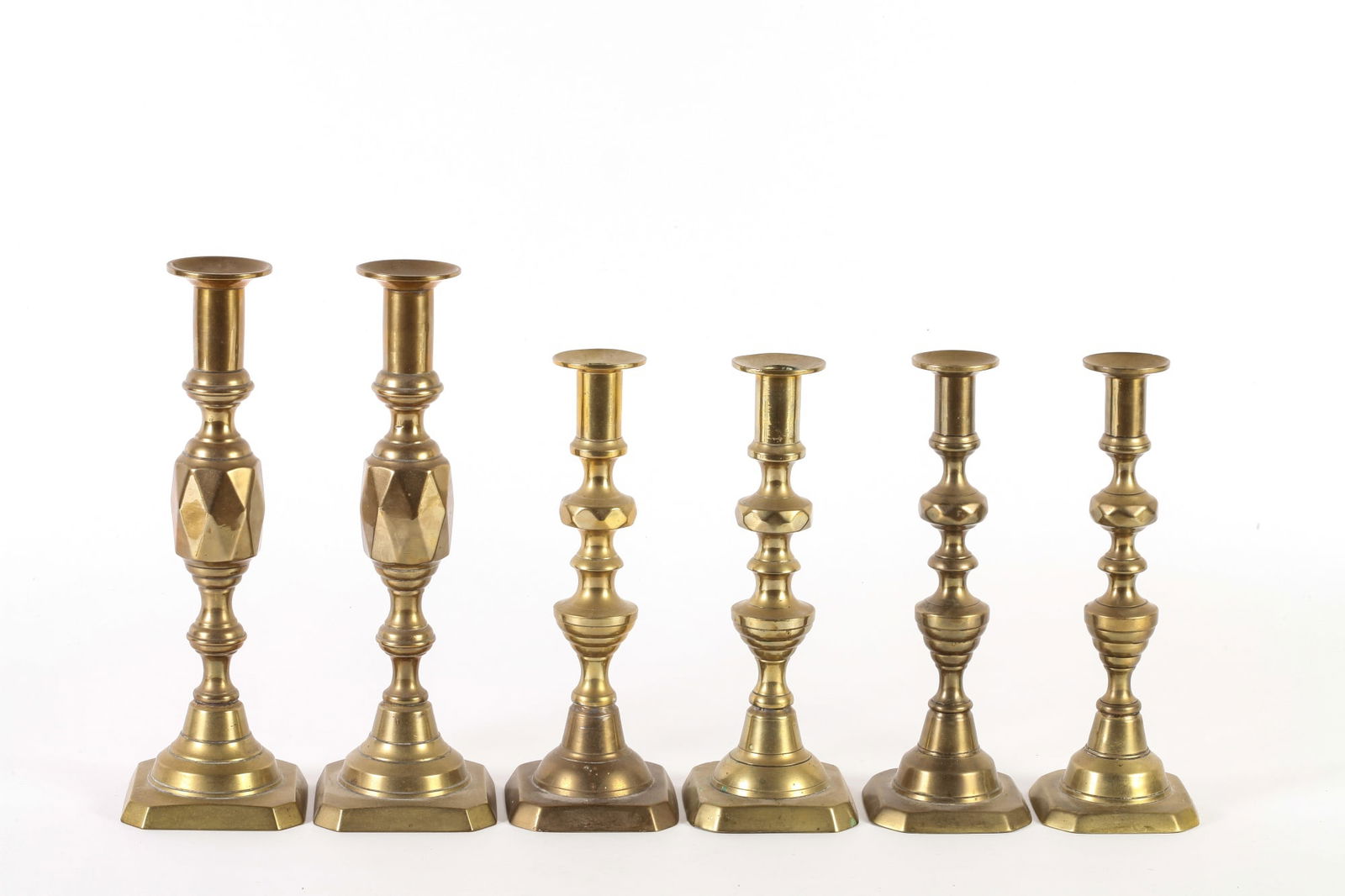 (3) PAIRS OF BRASS CANDLESTICKS (1 of 17)