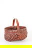 SMALL BUTTOCKS BASKET IN OLD RED PAINT