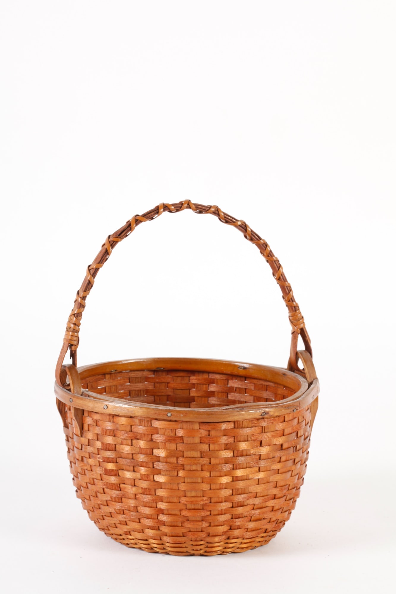 SMALL SWING-HANDLE SPLINT BASKET (1 of 6)
