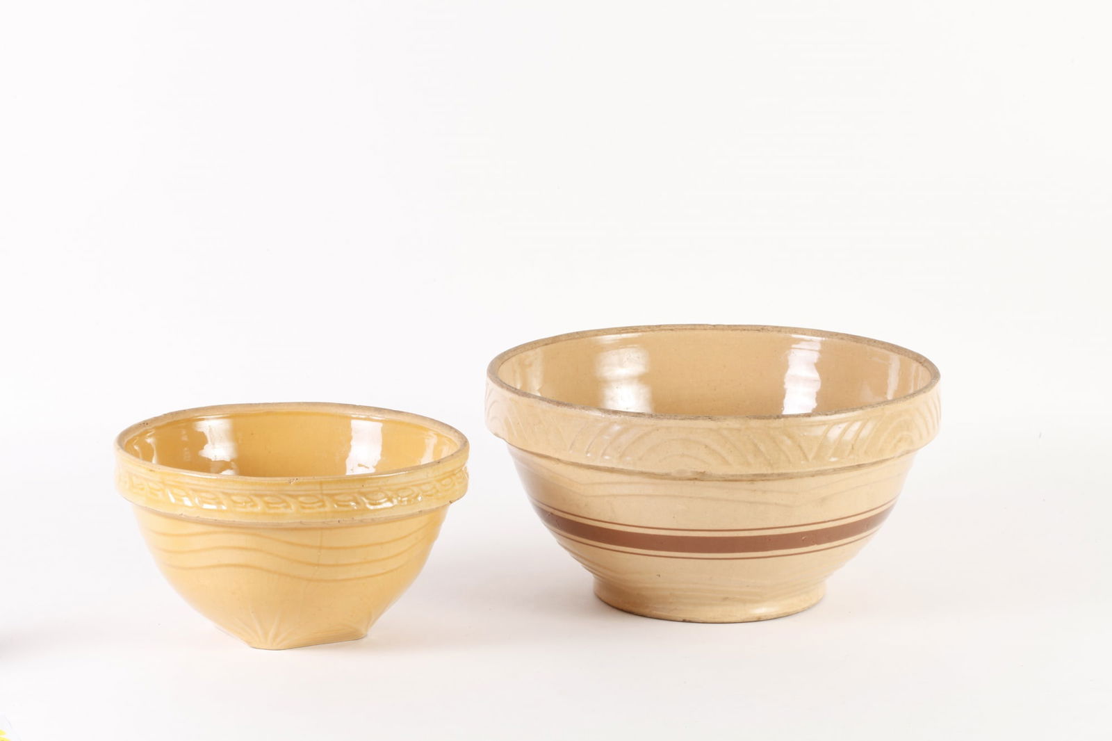 (2) YELLOW WARE BOWLS (1 of 20)
