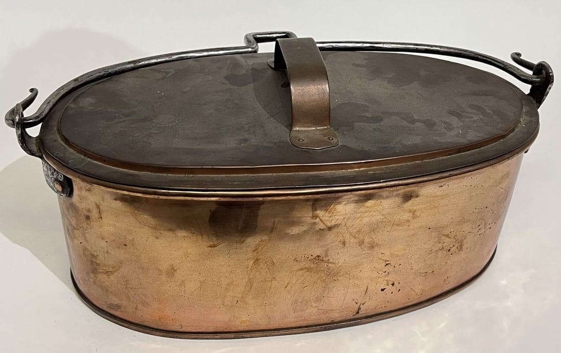 ANTIQUE COPPER BOILER WITH INSERT (1 of 8)