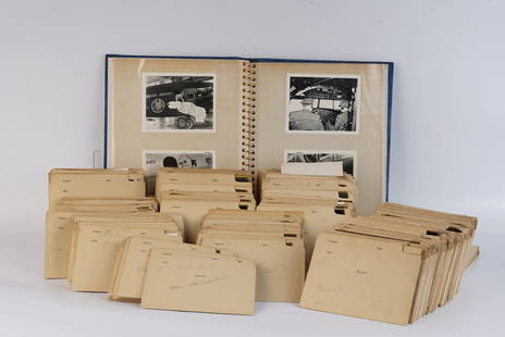 VINTAGE AMERICAN AIRLINES PHOTO ALBUM: Along with a box of related negatives. Over 200 negative circa 1930 into the early 1950's. Aviation, airplanes, cities, etc.