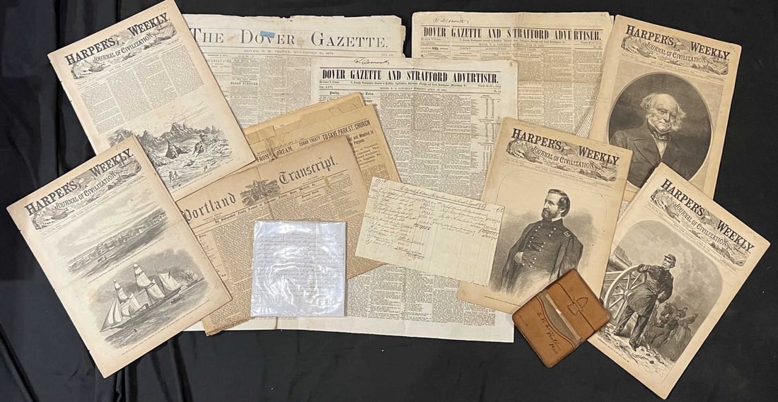 EARLY 19TH C. NEW HAMPSHIRE AND MAINE NEWSPAPERS (1 of 8)
