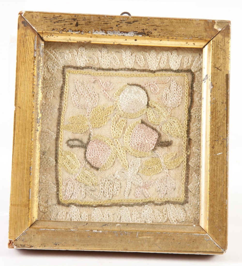SMALL EARLY FRAMED EMBROIDERY SAMPLER (1 of 4)
