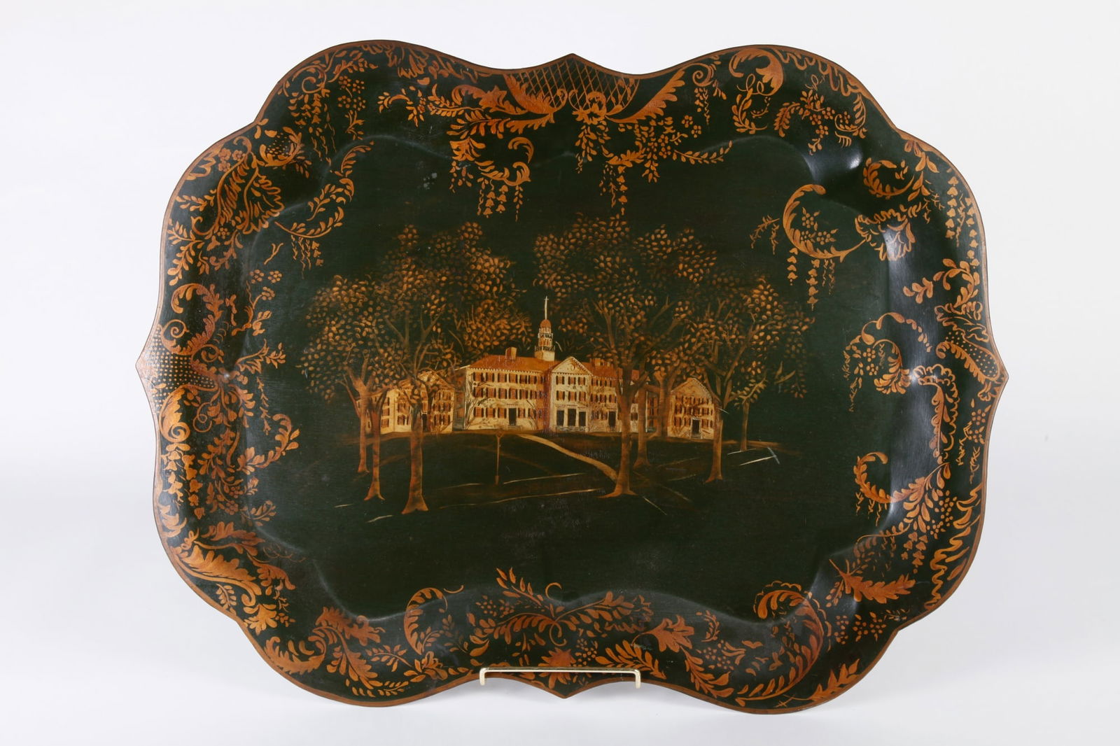 LARGE HAND-PAINTED TOLE TRAY FEATURING DARTMOUTH (1 of 15)