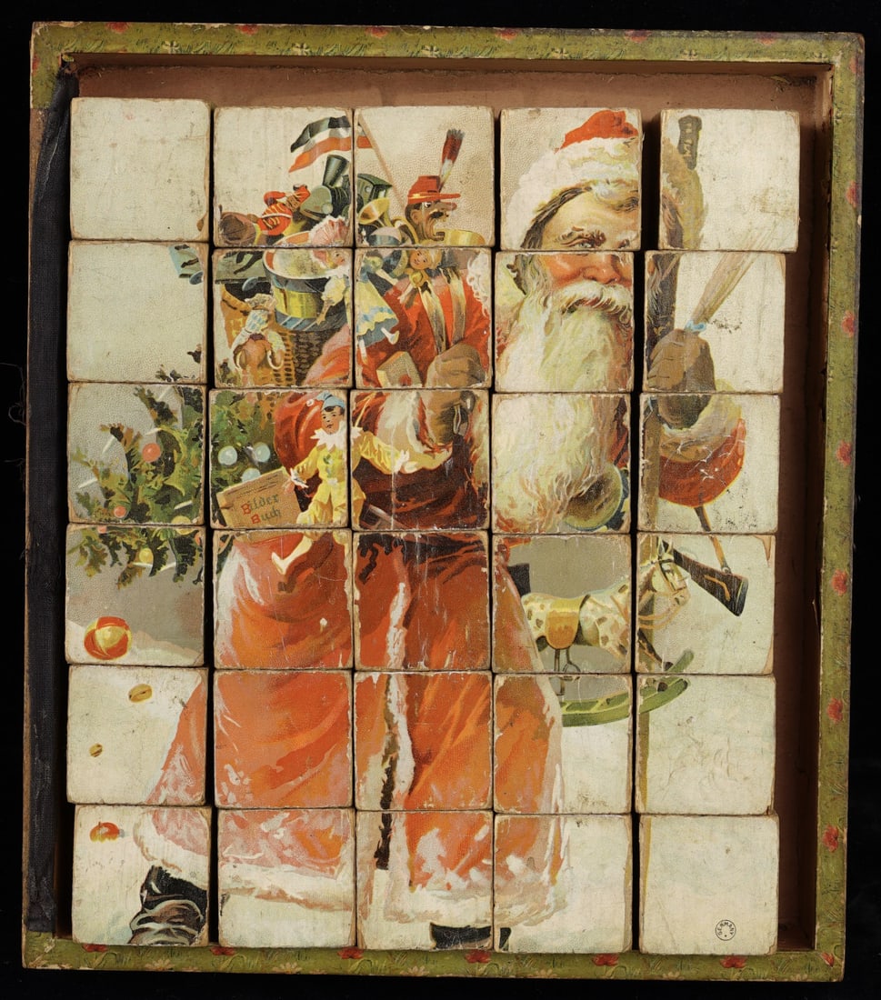 BOXED SET OF CHILDREN'S BLOCKS: SANTA CLAUS (1 of 4)