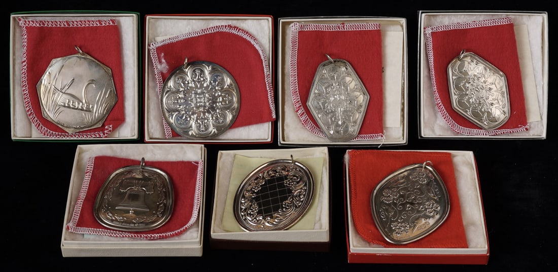 (7) TOWLE STERLING CHRISTMAS MEDALLIONS (1 of 9)