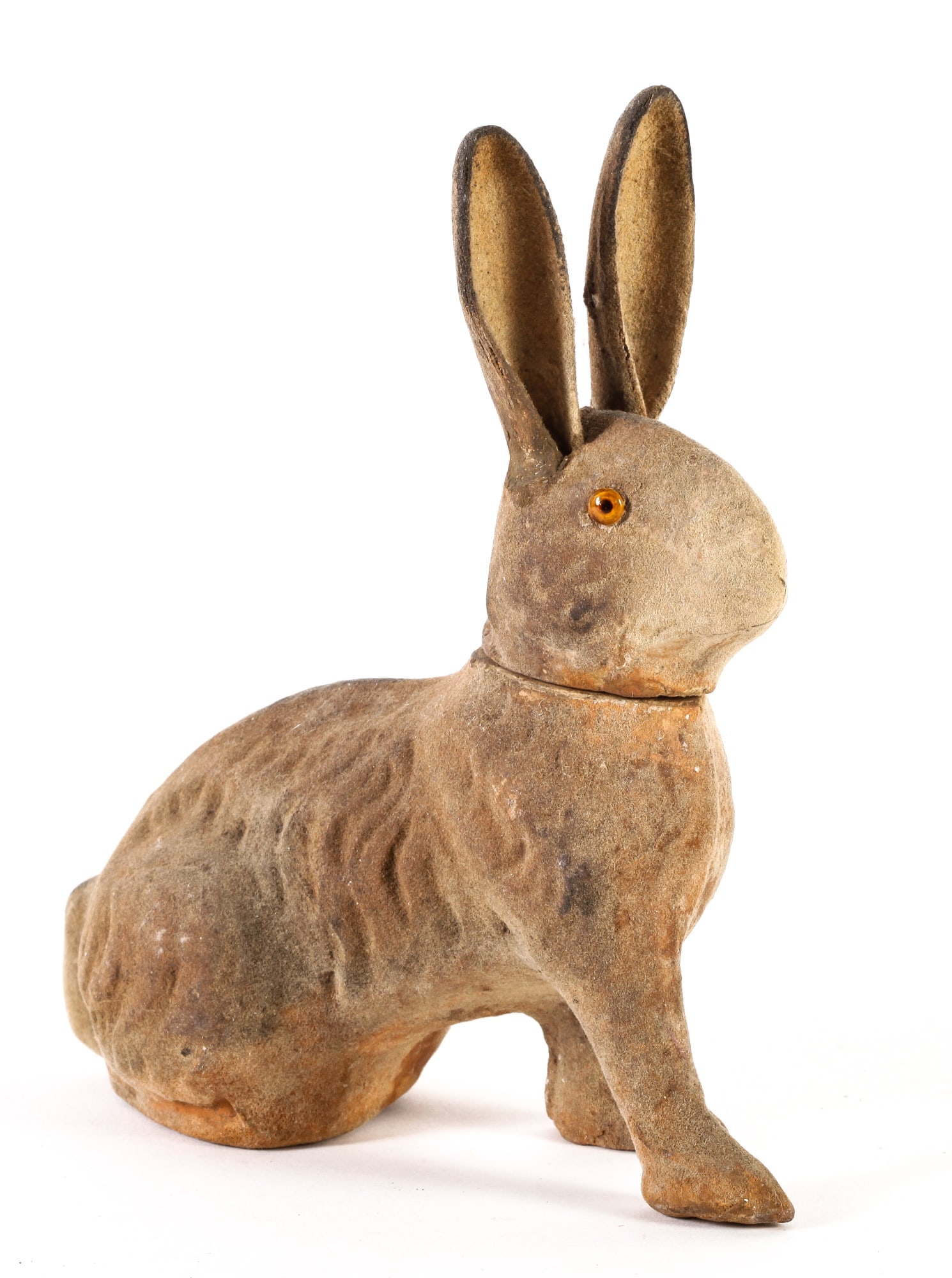 PAPER MACHE RABBIT CANDY CONTAINER (1 of 8)