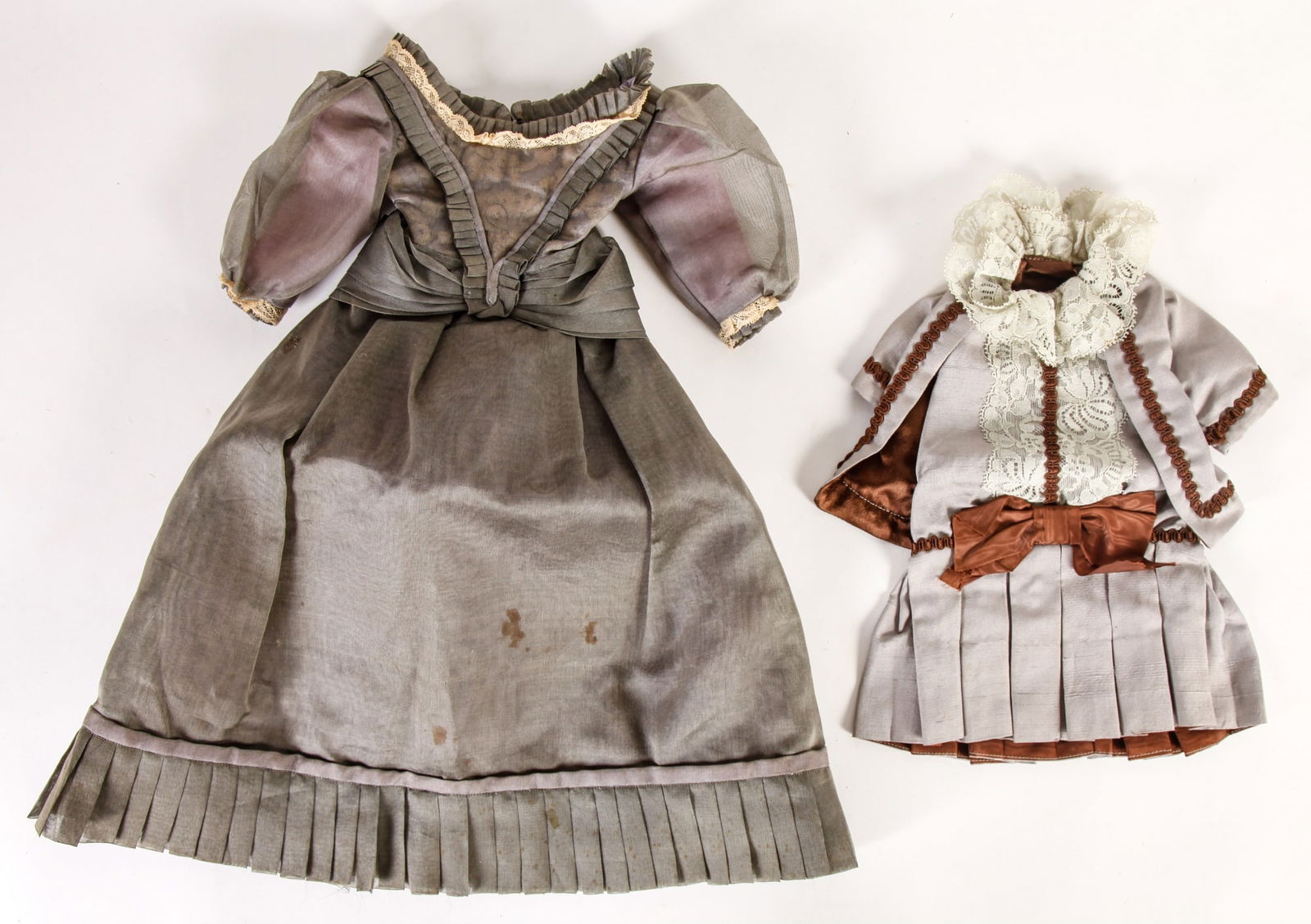(2) CUSTOM DOLL DRESS MADE FROM VINTAGE MATERIALS (1 of 9)