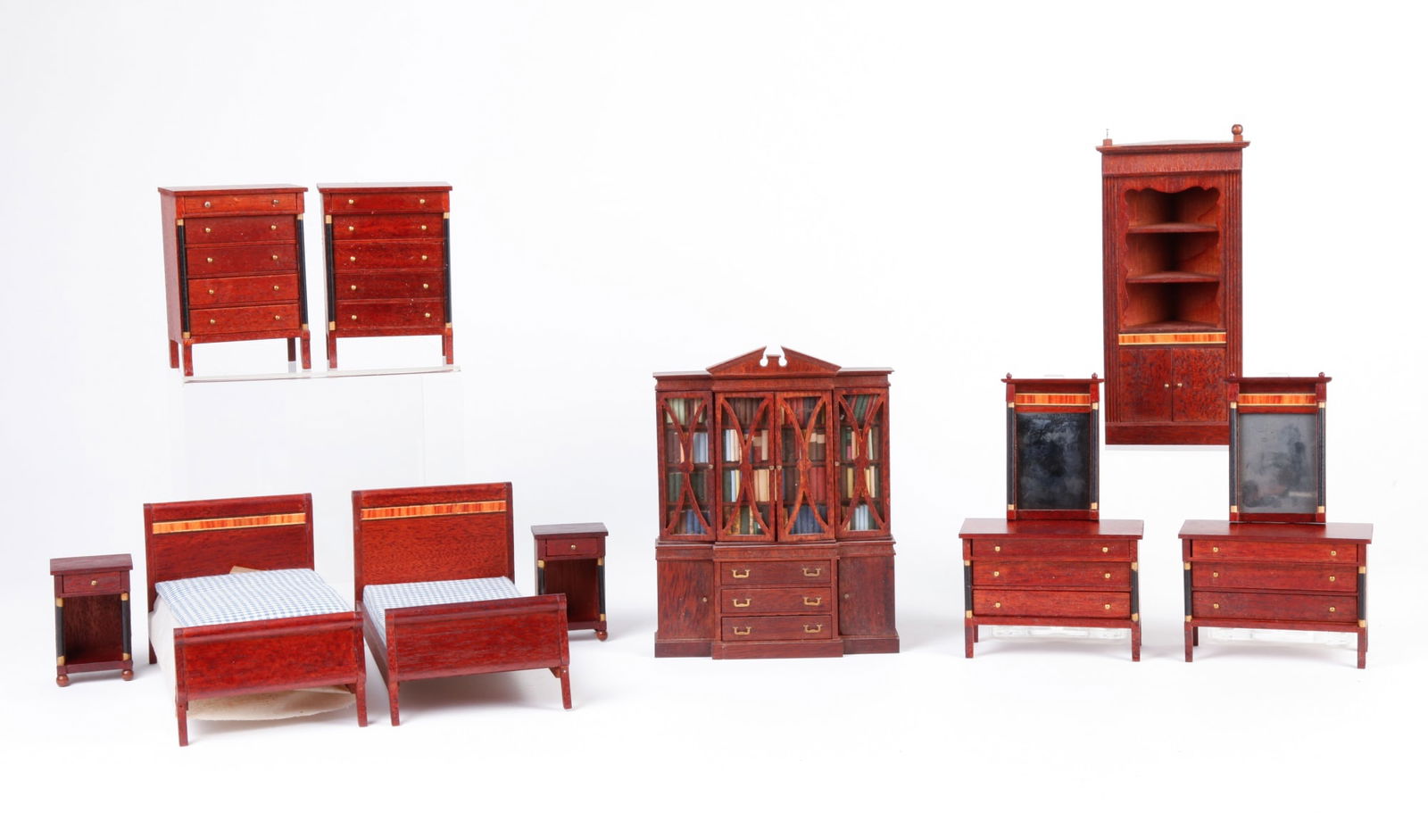 (10) PIECES OF VINTAGE DOLL HOUSE FURNITURE (1 of 9)