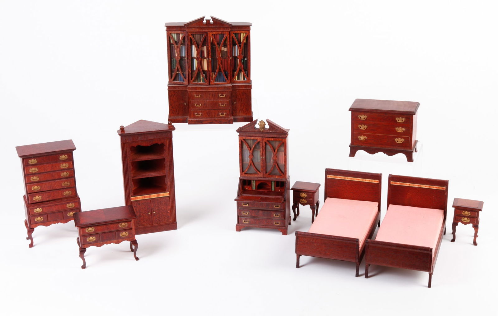 (10) PIECES OF VINTAGE DOLL HOUSE FURNITURE (1 of 10)