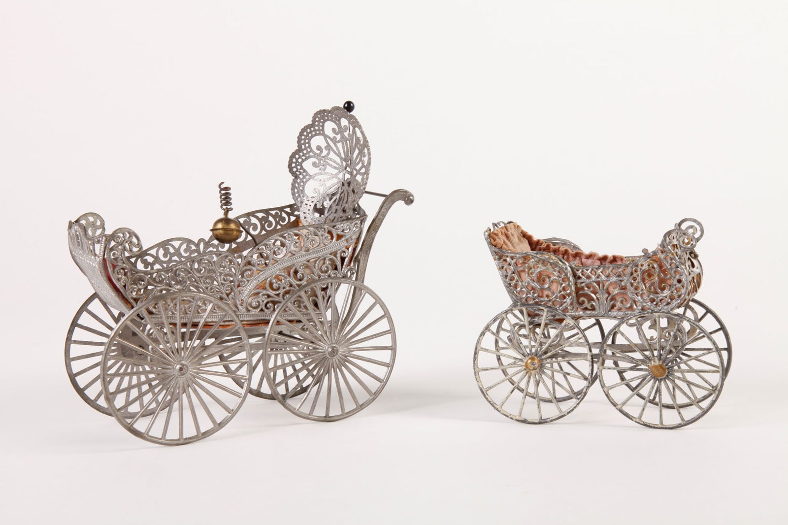 (2) 1890s DOLLHOUSE STROLLER PRAM (1 of 5)