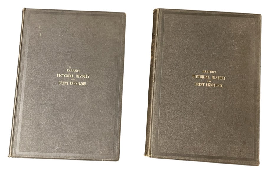 HARPER'S PICTORIAL HISTORY OF THE GREAT REBELLION: 2 Vols. cloth-bound, Alfred H. Guernsey & Henry M. Alden, McDonnell Bros., Chicago, 1866.