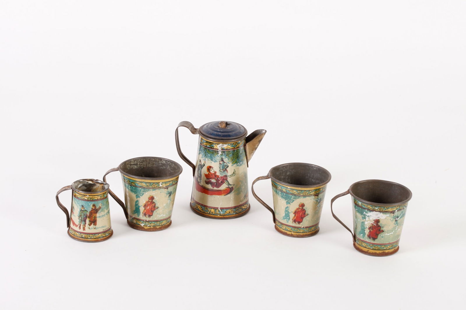 VICTORIAN CHILD'S TIN TEA SET (1 of 17)