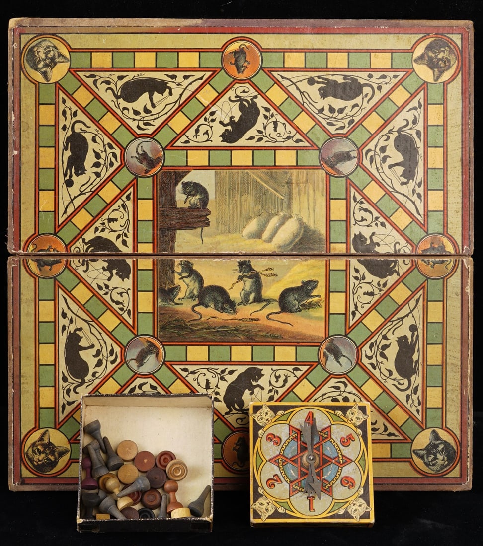 "GAMES OF CATS & MICE CANTLOPE LOST DIAMON" B: C.1875 McLoughlin Bros., NY.
