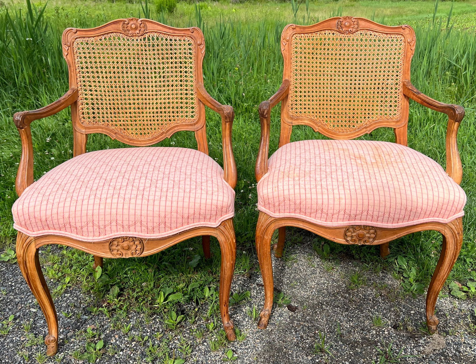PAIR of CONTINENTAL PROVINCIAL FRUITWOOD ARMCHAIRS (1 of 11)
