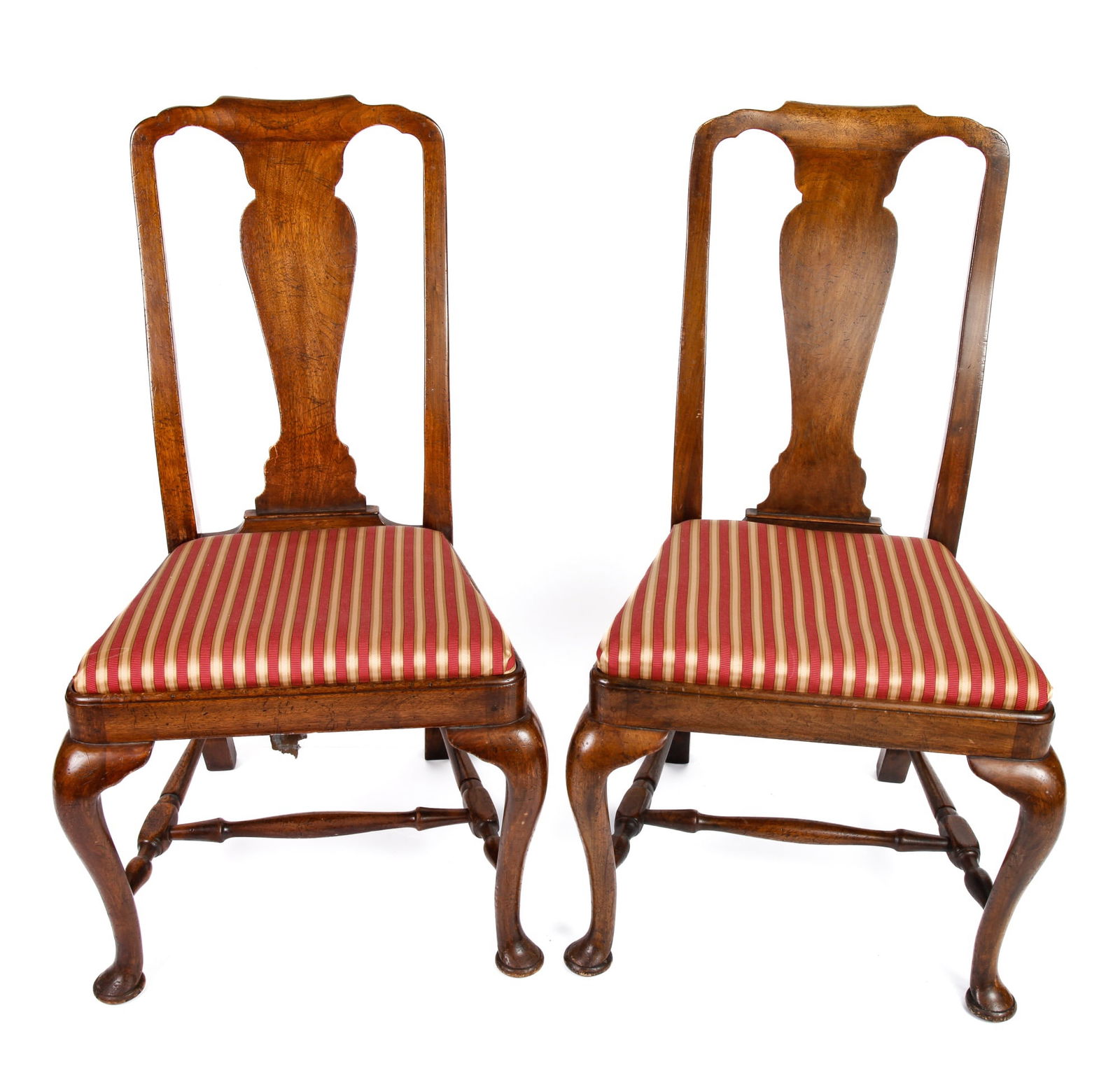 PAIR OF BENCH MADE QUEEN ANN CHAIRS (1 of 13)