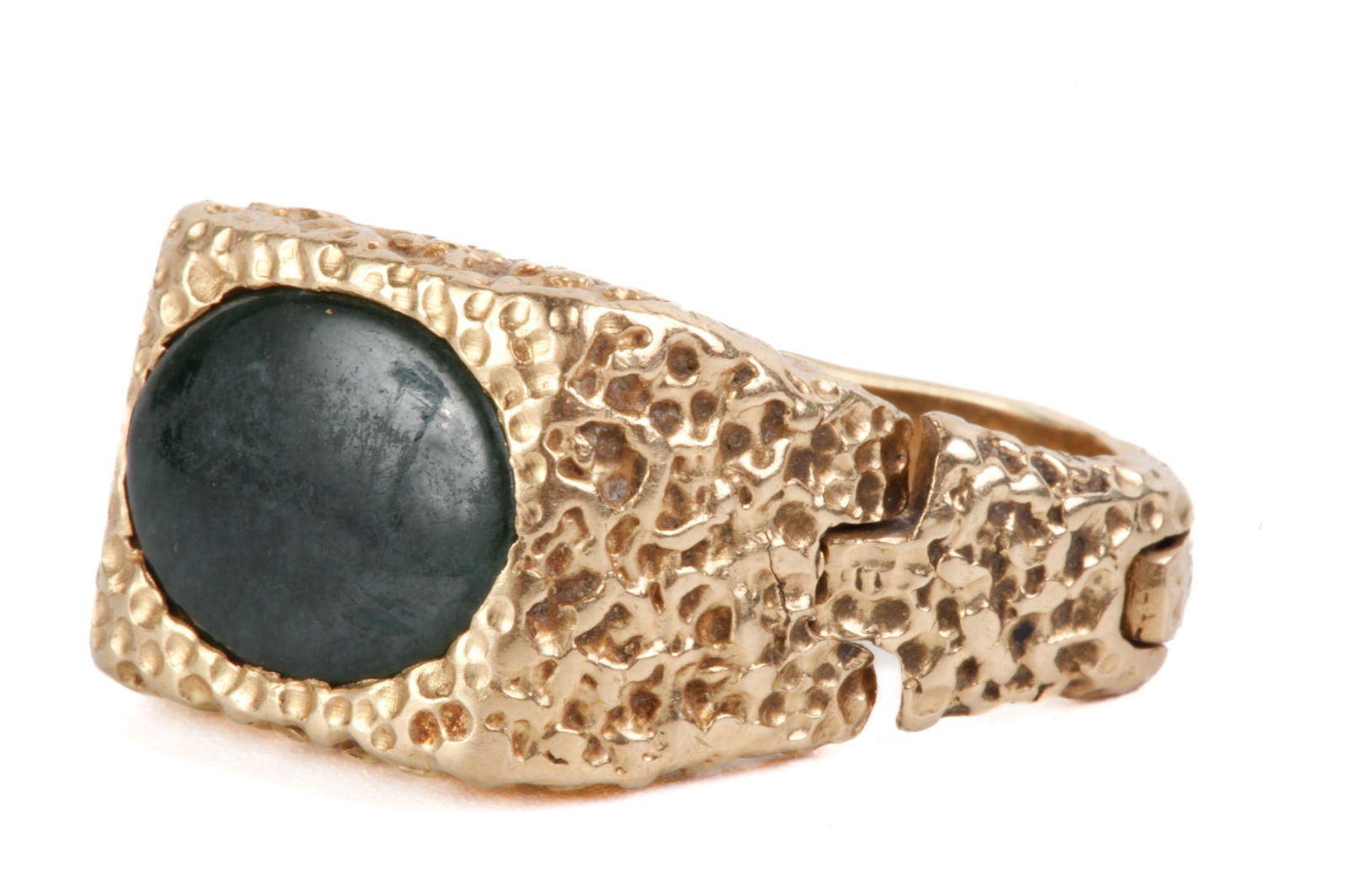 18k GOLD HINGED MEN'S RING (1 of 8)