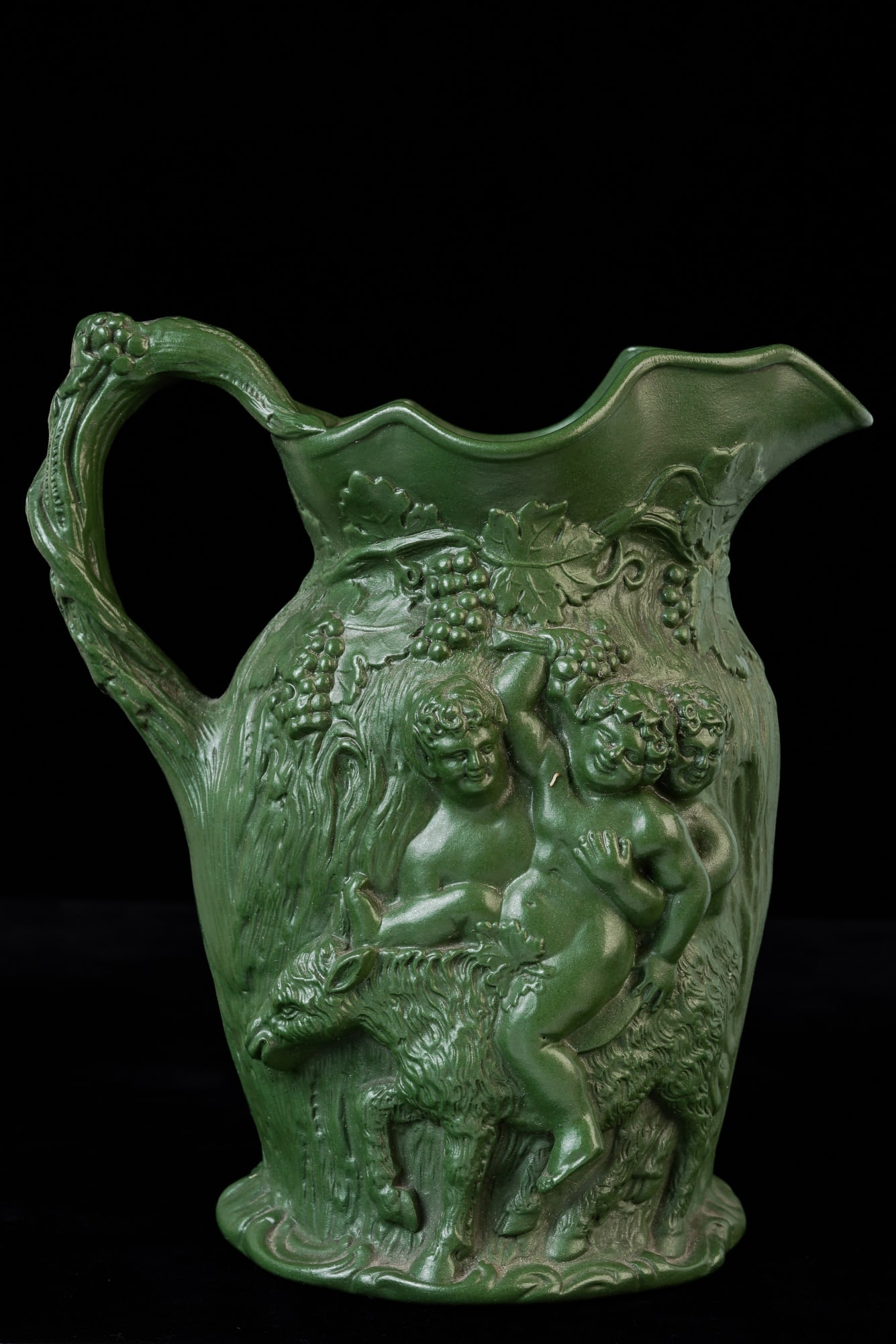MINTON "SILENUS & BACCHUS" CREAMER: No. 10. 5 3/4 inches