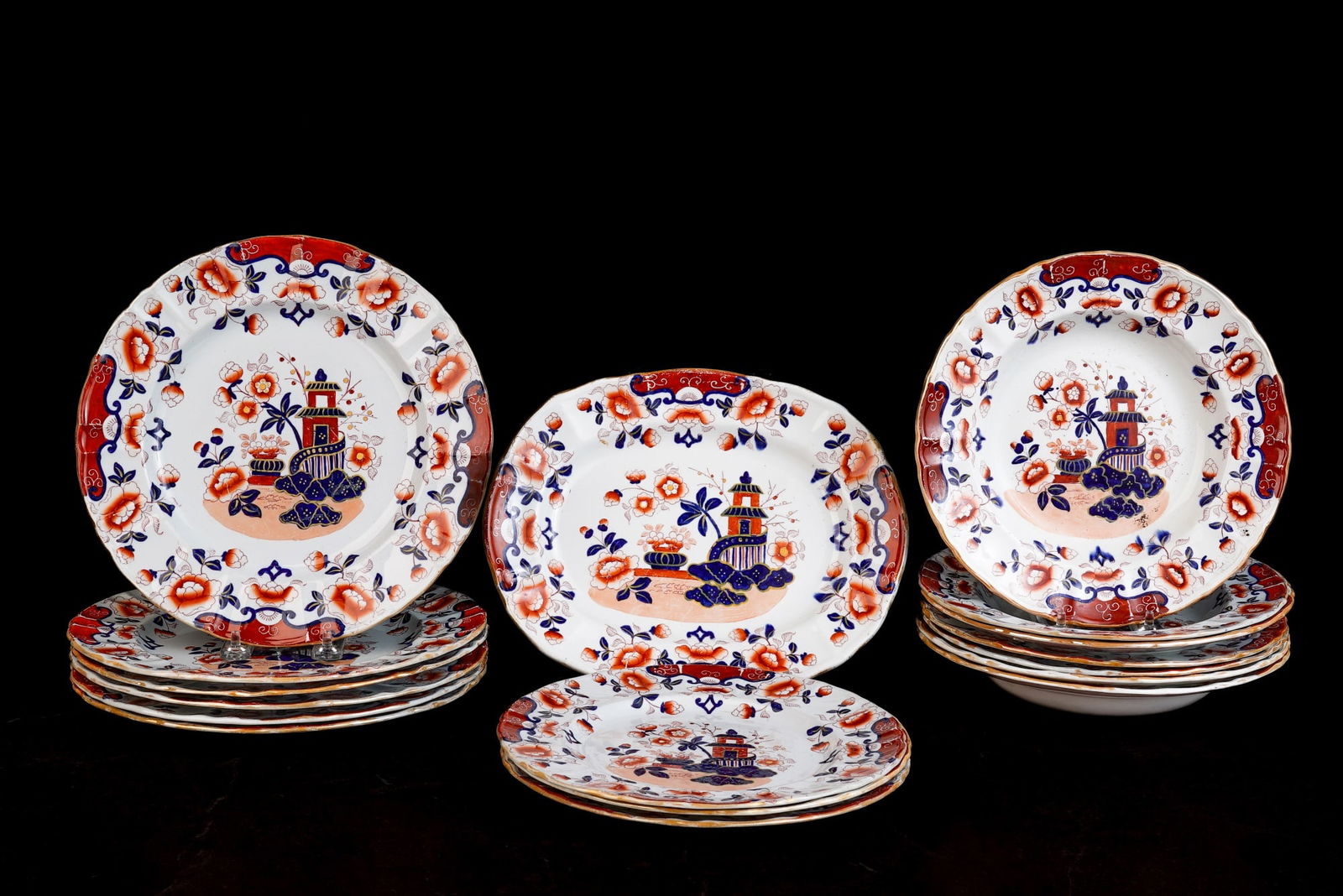 GROUPING OF MASON'S IRONSTONE CHINA (1 of 9)