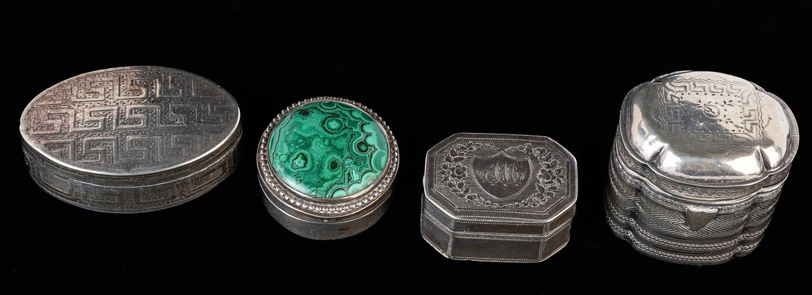 (3) STERLING SNUFF BOXES & NUTMEG GRATER (1 of 15)